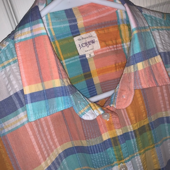 J.Crew Pastel Seersucker ‘The Perfect Shirt’ - Picture 3 of 4